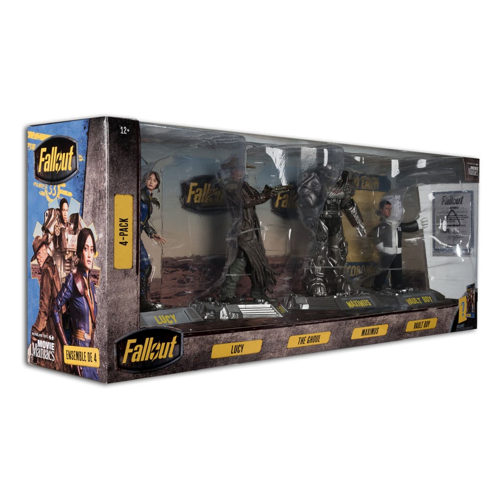 Fallout Movie Maniacs PVC Statue 4-Pack Lucy, Maximus, The Ghoul &amp; Vault Boy 15 cm
