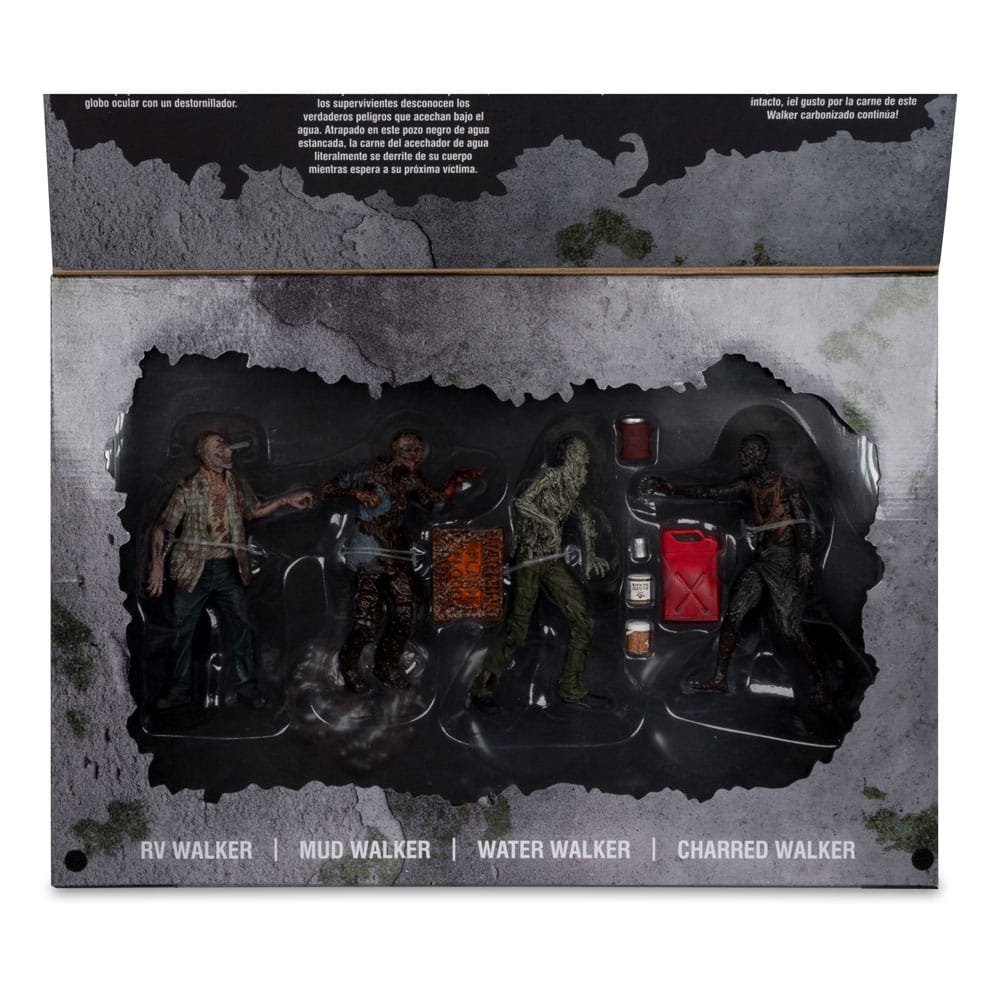 Action figure The Walking Dead, confezione da 4 Walkers da 13 cm