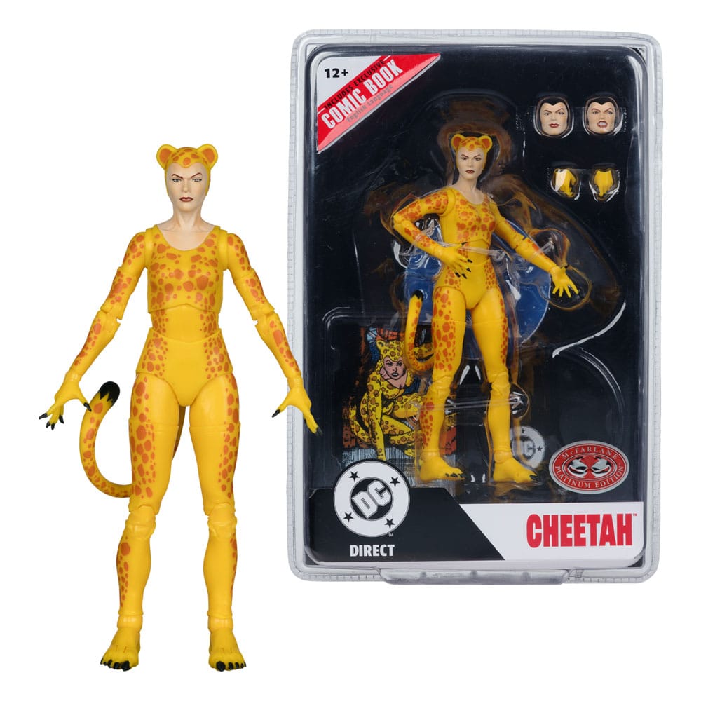 DC Direct Page Punchers Action Figure Cheetah (Crisis on Infinite Earths)(Red Platinum Edition) 17 cm