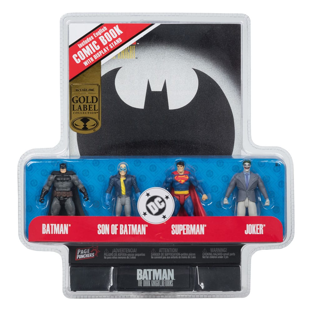 DC Direct Page Punchers Action Figure 4-Pack Batman & Son of Batman & Superman & Joker 7 cm