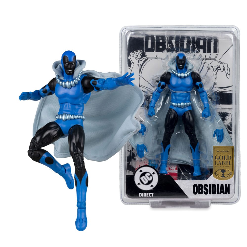 DC Direct Action Figure Obsidian (Infinity Inc #16) (Chase) (Gold Label) 18 cm