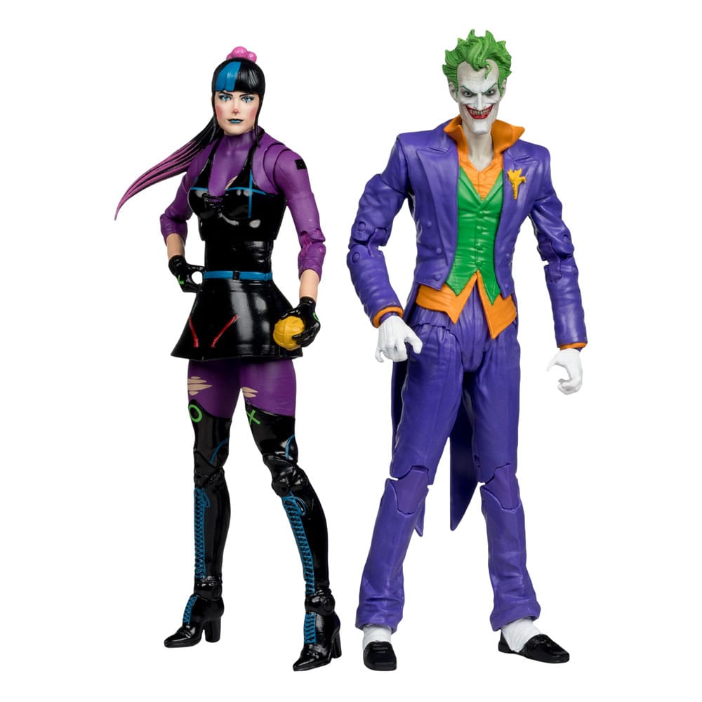 Confezione da 2 action figure DC Multiverse Joker e Punchline da 18 cm