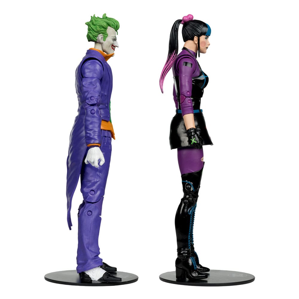 Confezione da 2 action figure DC Multiverse Joker e Punchline da 18 cm