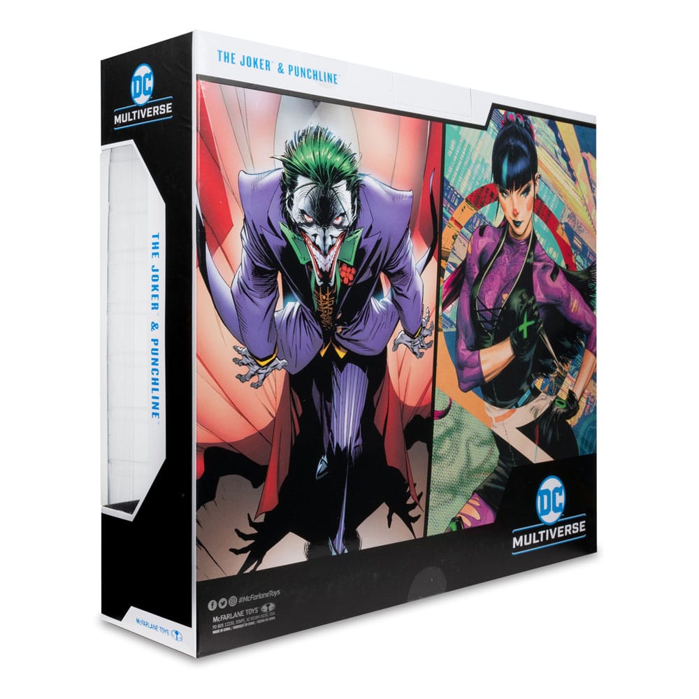 Confezione da 2 action figure DC Multiverse Joker e Punchline da 18 cm