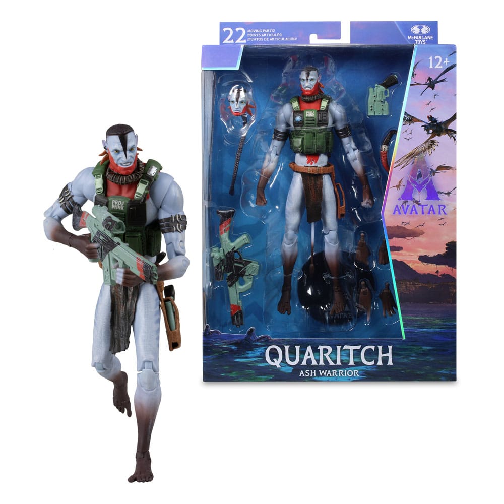 Avatar: Fire and Ash Action Figure Recom Quaritch (Ash Warrior) 18 cm
