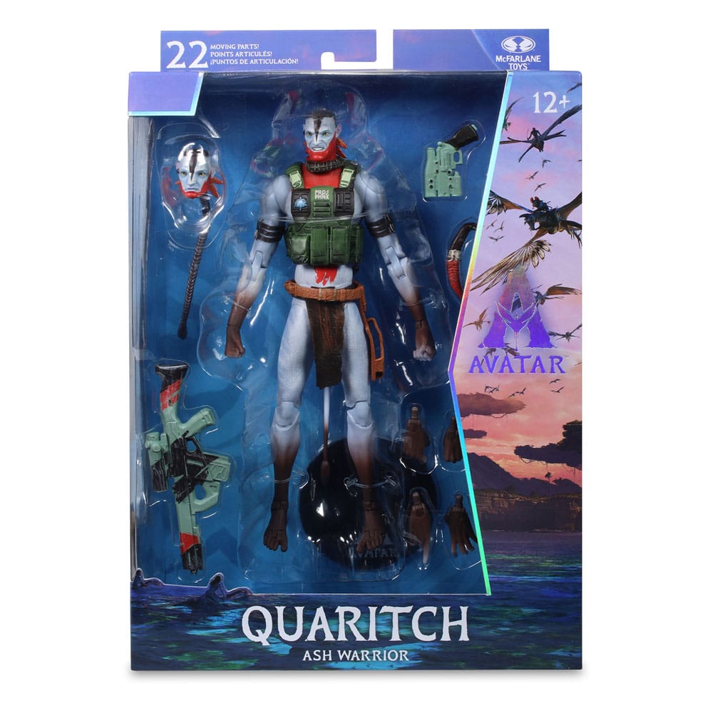 Avatar: Fire and Ash Action Figure Recom Quaritch (Ash Warrior) 18 cm
