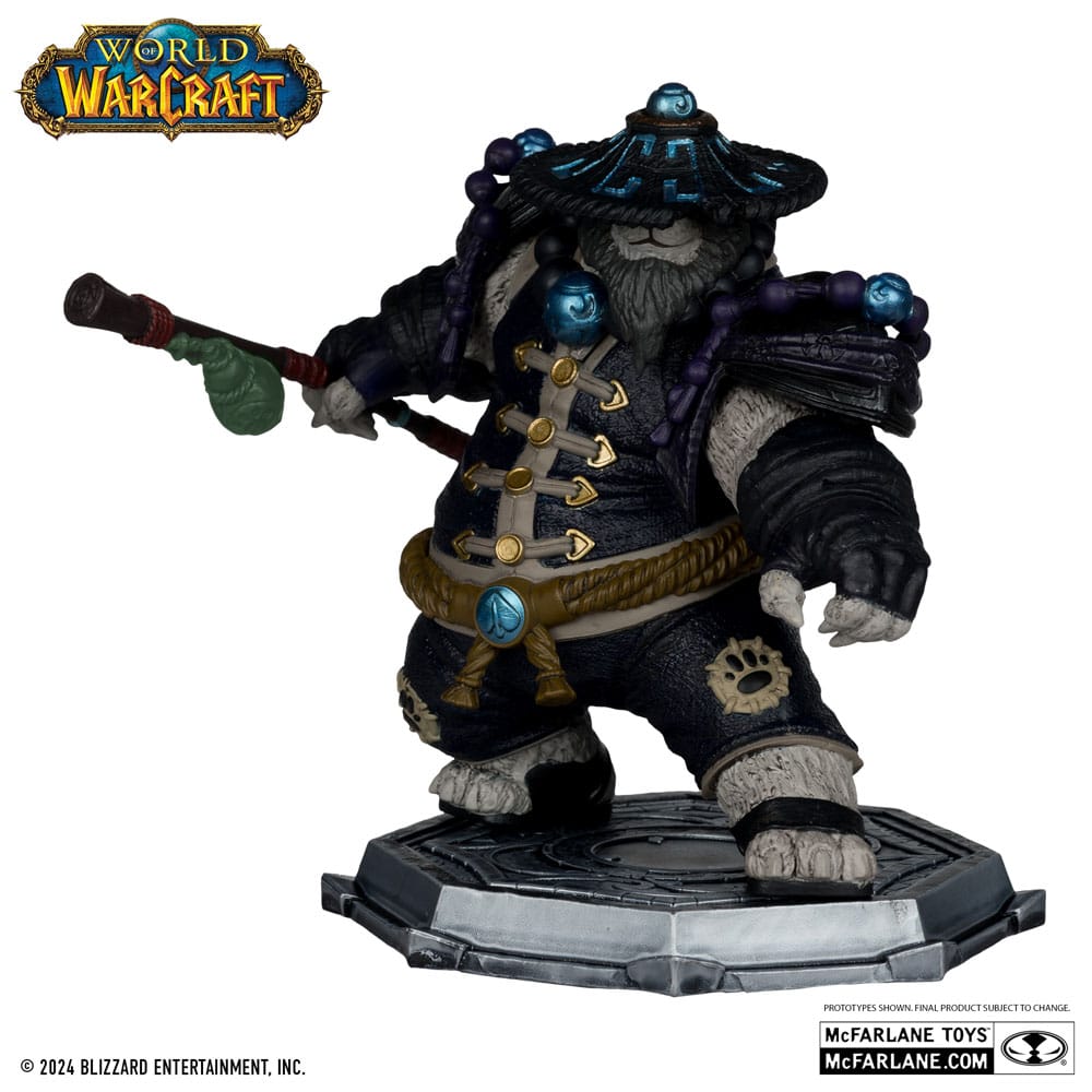 World of Warcraft PVC Statue 2-Pack 1/12 Dwarf Hunter: Beast Master &amp; Pandaren: Monk (Gold Label) 15 cm