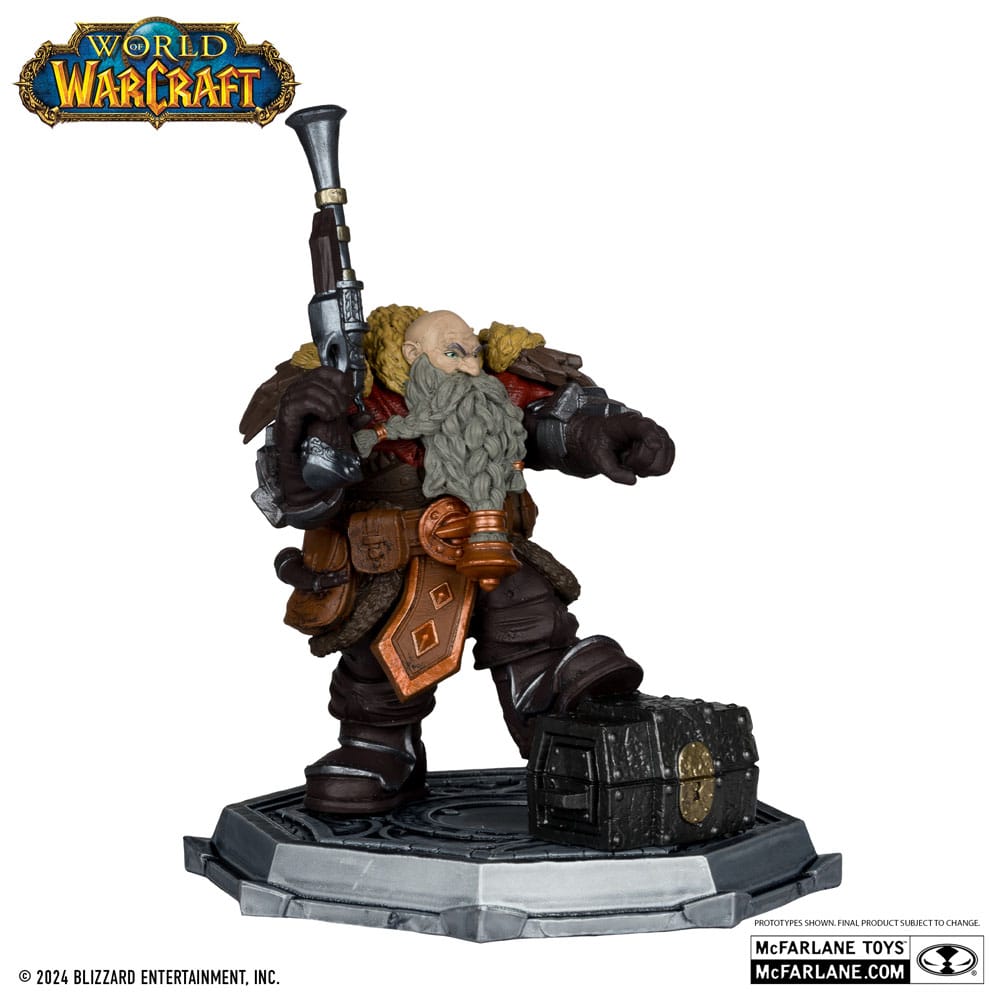 Statuetta in PVC di World of Warcraft, confezione da 2, scala 1/12, Cacciatore di nani: Maestro delle bestie e Pandaren: Monaco (etichetta dorata), 15 cm