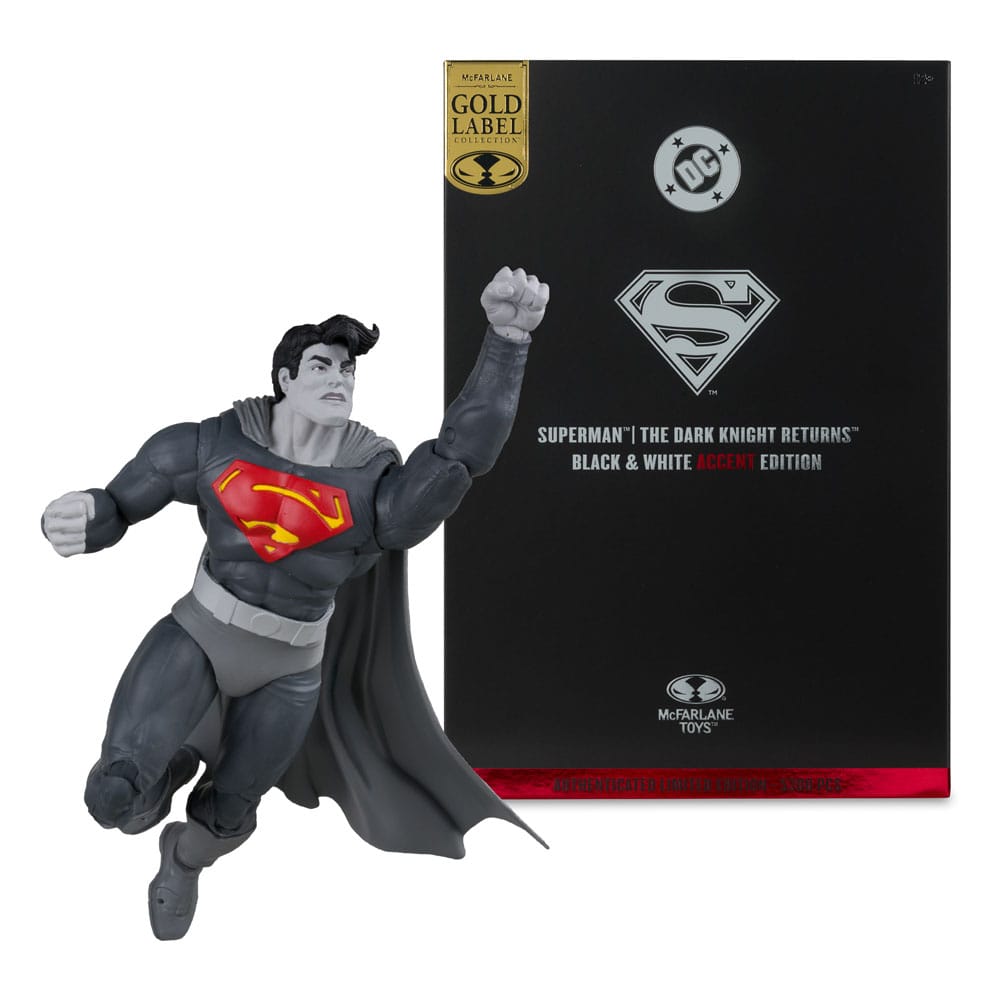 DC Multiverse Action Figure Superman (The Dark Knight Returns) (Black & White Accent Edition) (Gold Label) 18 cm