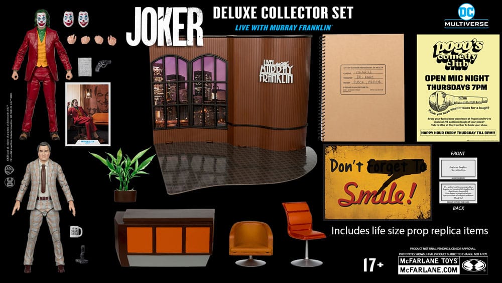 Joker DC Multiverse (film Joker) Deluxe Collector's Action Figure The Joker (Live with Murray Franklin) Edizione limitata 18 cm