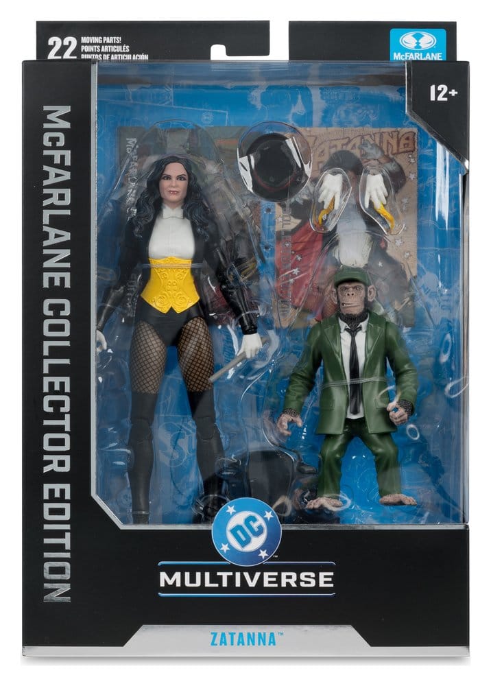 DC Multiverse McFarlane Action Figure Zatanna with Detective Chimp Collector Edition #53 18 cm