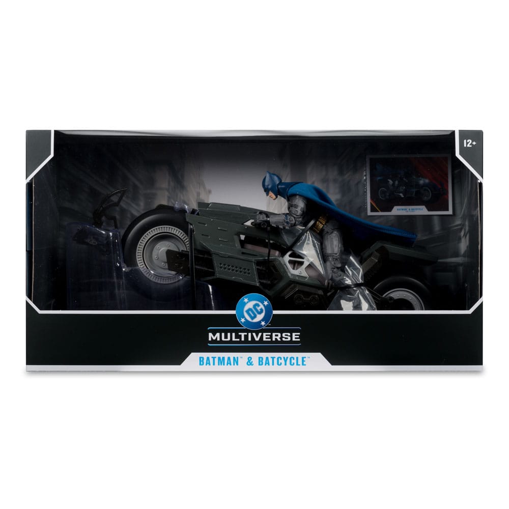 The Flash DC Multiverse Vehicle Batcycle with Batman