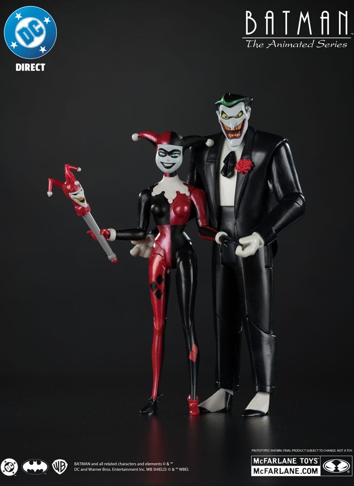 Batman: The Animated Series DC Direct Action Figures Harley Quinn & The Joker (Mad Love) (Gold Label) 18 cm