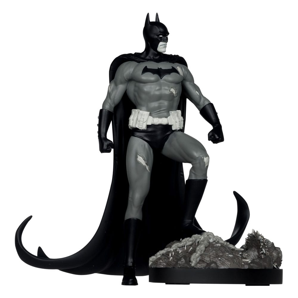 Statua DC Direct 1/10 Batman di Bjorn Barends (Nero Bianco) 18 cm