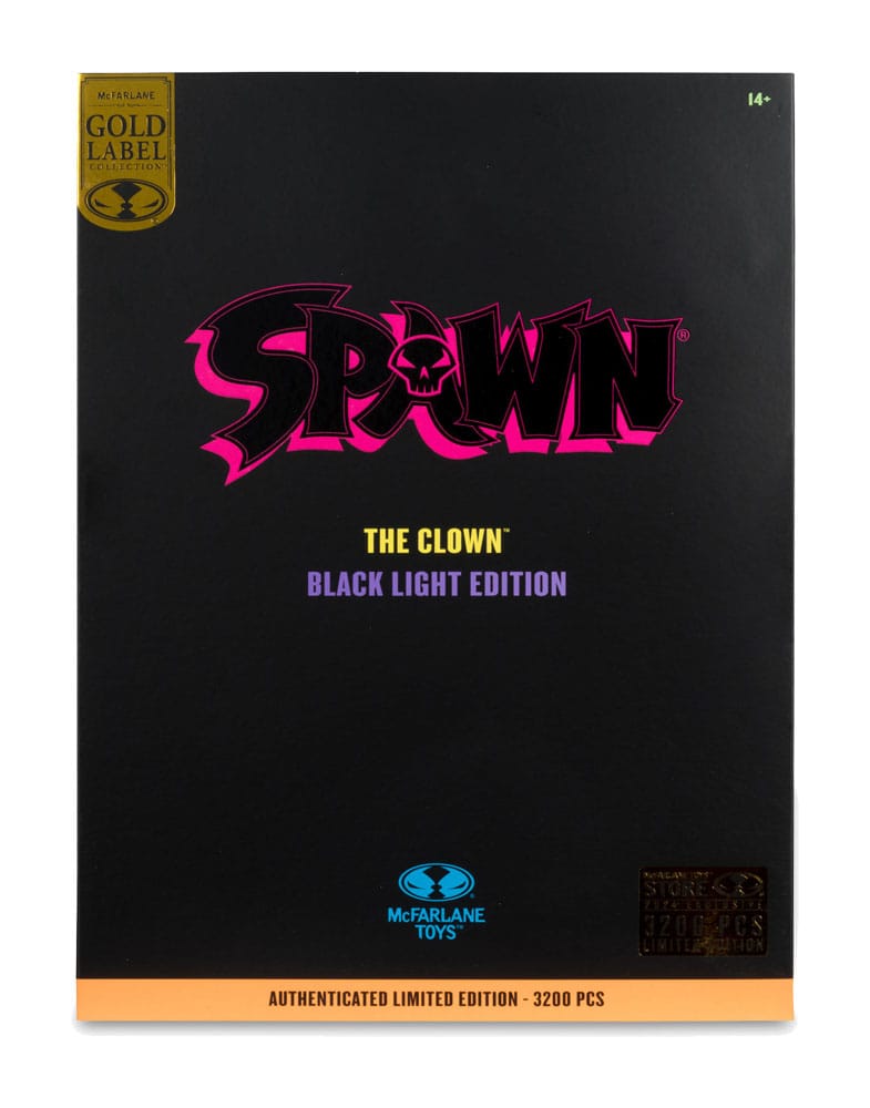 Spawn Action Figure The Clown (Edizione Black Light) (Etichetta Oro) 30 cm