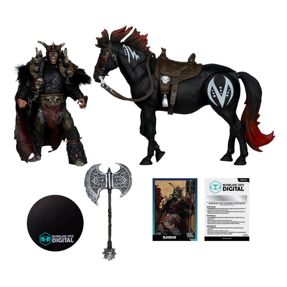 Spawn Action Figure 2-Pack Bloodaxe with Horse (Spawn: The Dark Ages) 18 cm