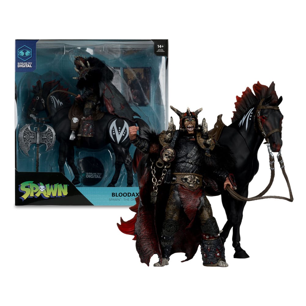Spawn Action Figure 2-Pack Bloodaxe with Horse (Spawn: The Dark Ages) 18 cm