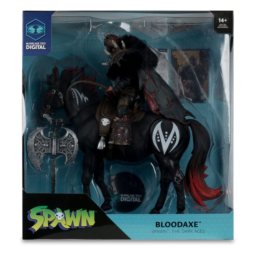 Spawn Action Figure 2-Pack Bloodaxe with Horse (Spawn: The Dark Ages) 18 cm