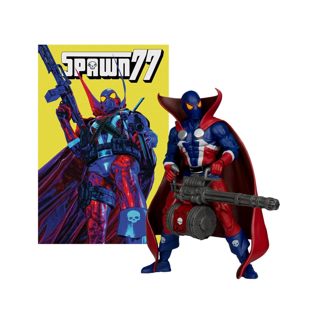 Spawn Page Punchers Action Figure Spawn 1977 Red and Blue (Chase) Red Platinum Edition 18 cm