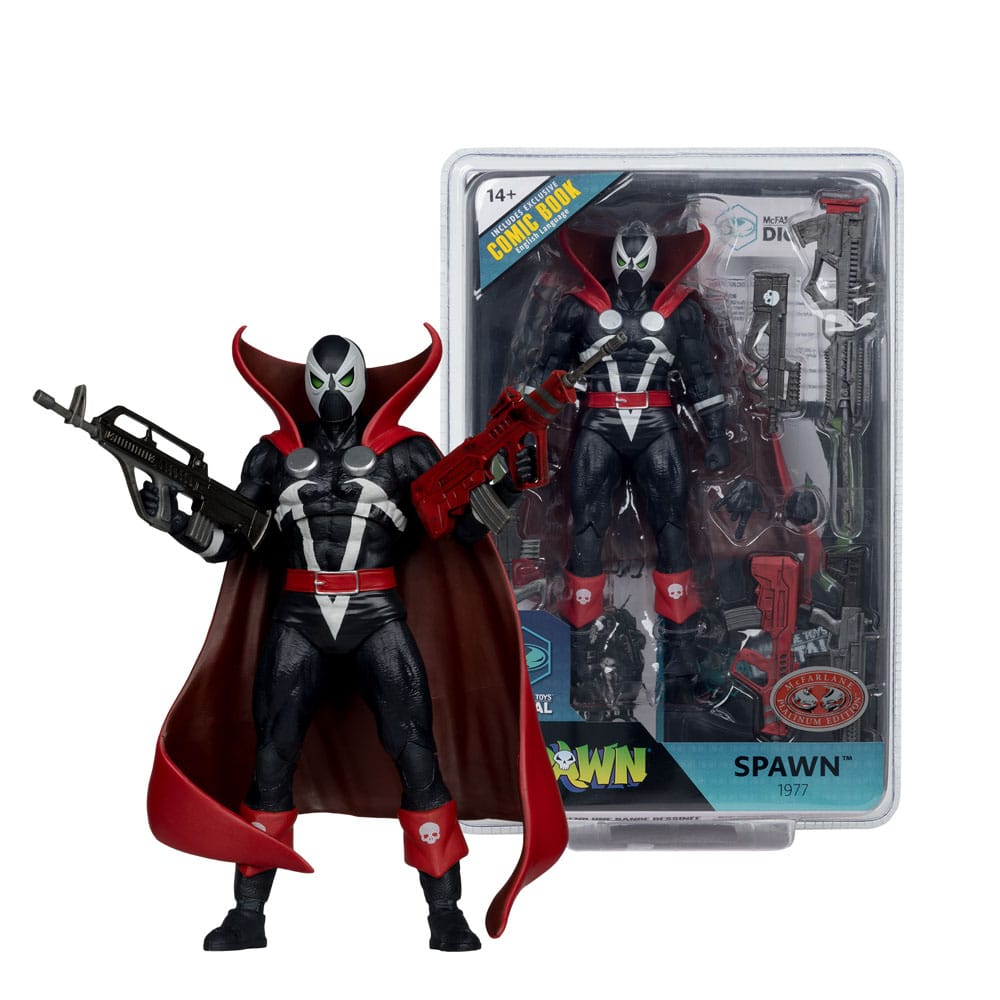 Spawn Page Punchers Action Figure Spawn 1977 Red and Black (Chase) Red Platinum Edition 18 cm