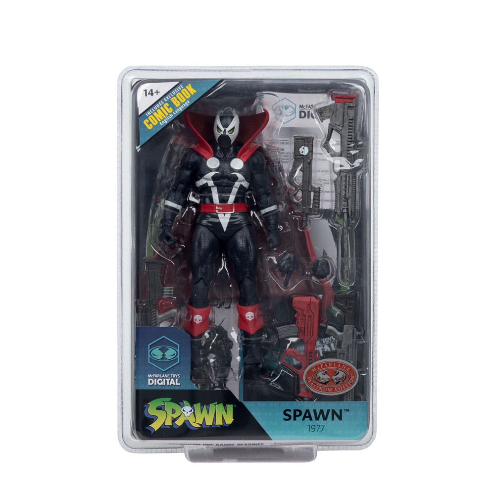 Spawn Page Punchers Action Figure Spawn 1977 Red and Black (Chase) Red Platinum Edition 18 cm