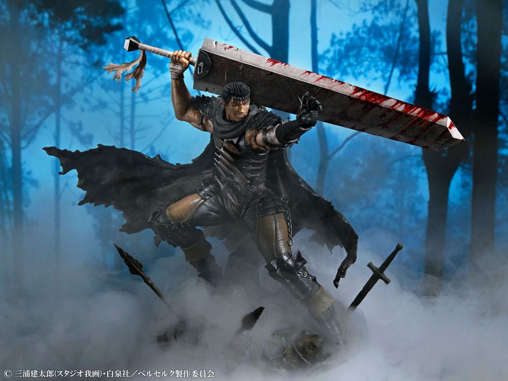 Berserk 1/7 Guts Black Swordsman PVC Statue Ver. 26 cm