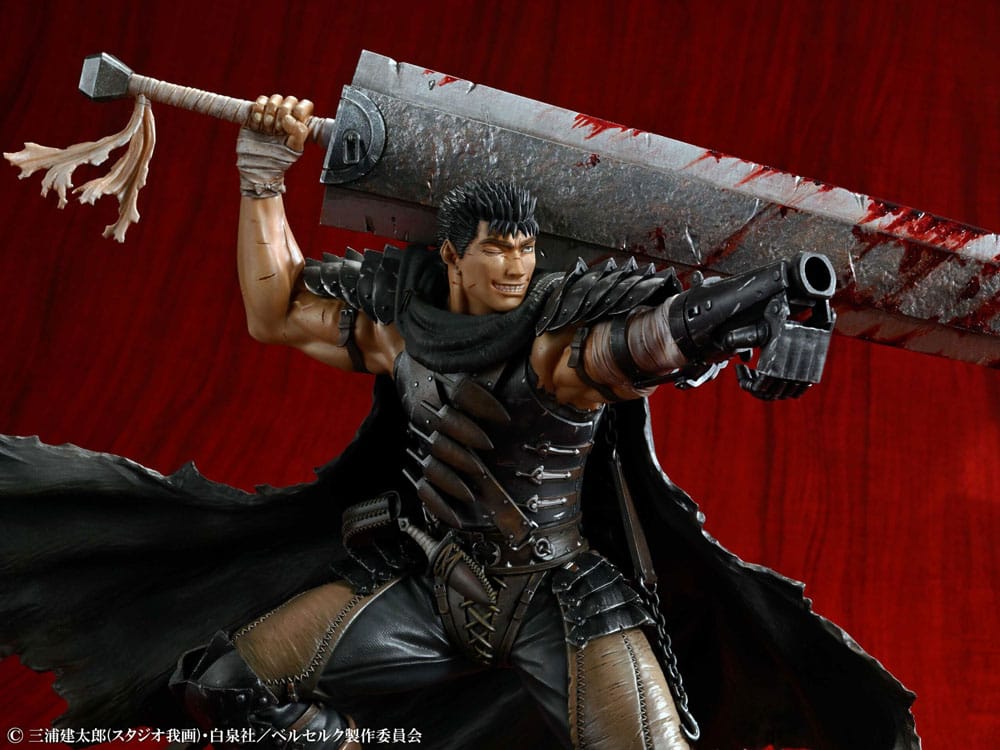 Berserk 1/7 Guts Black Swordsman PVC Statue Ver. 26 cm