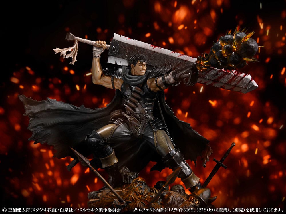 Berserk 1/7 Guts Black Swordsman PVC Statue Ver. 26 cm