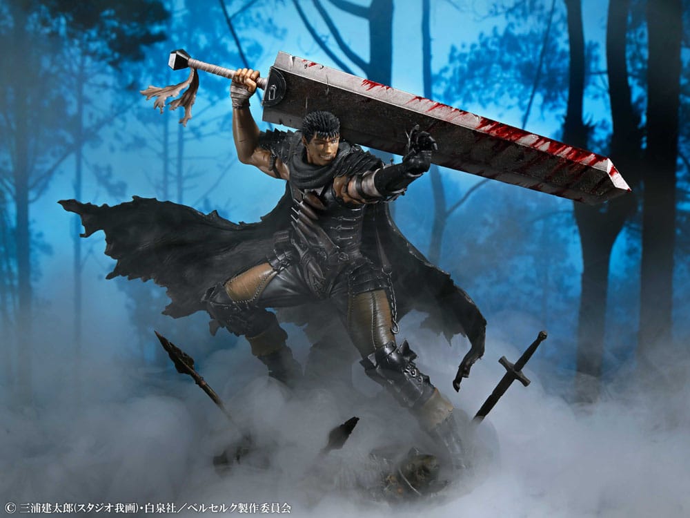 Berserk 1/7 Guts Black Swordsman PVC Statue Ver. 26 cm