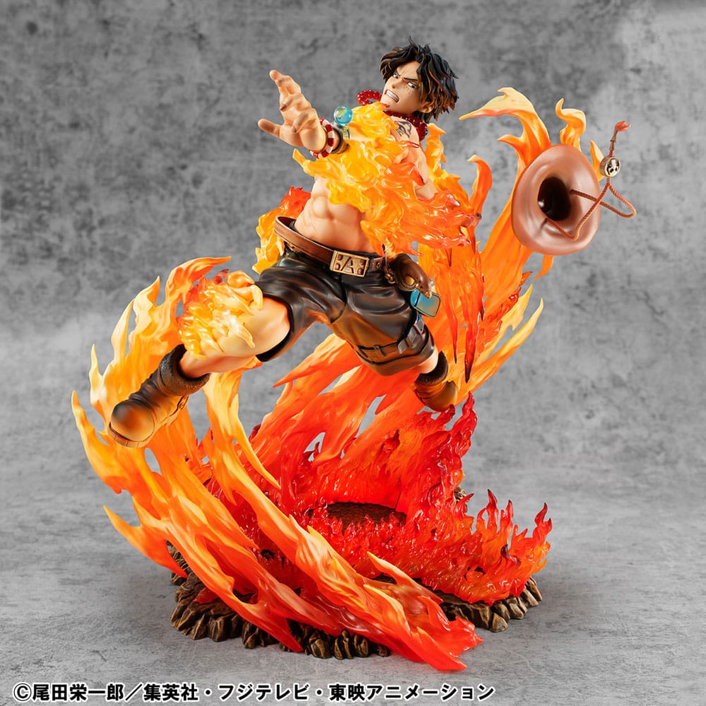 One Piece POP NEO-Maximum PVC Statue Portgas D. Ace 15th Anniversary Super Limited Reprint Ver. 23 cm