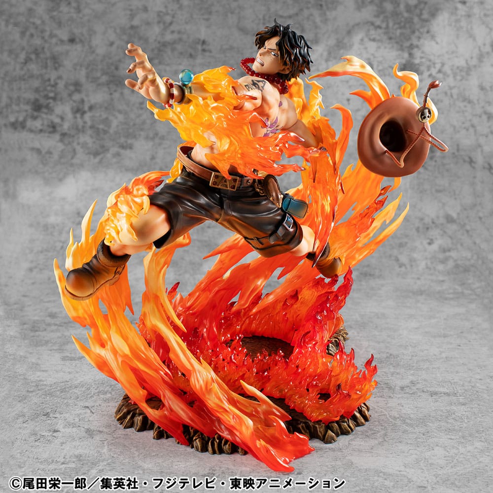 One Piece POP NEO-Maximum PVC Statue Portgas D. Ace 15th Anniversary Super Limited Reprint Ver. 23 cm