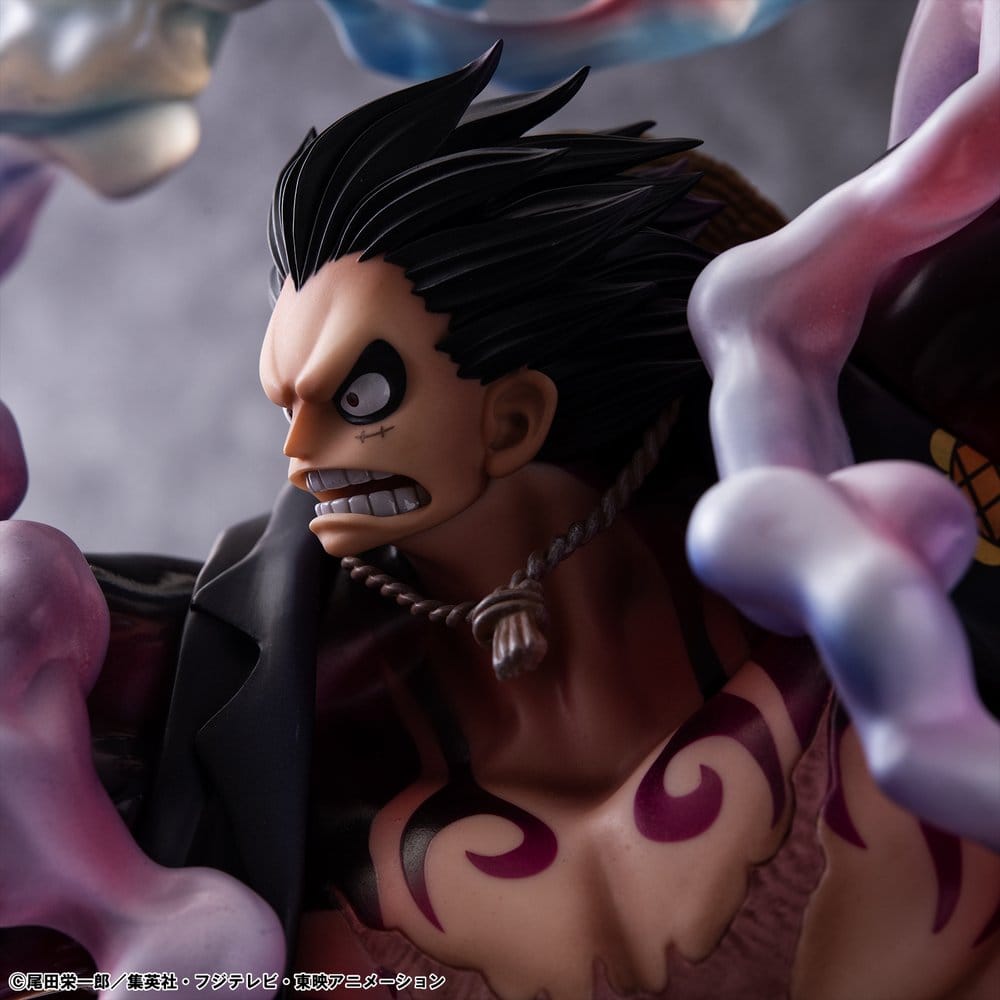 One Piece Portrait.Of.Pirates SA-Maximum PVC Figure Monkey D. Luffy Gear 4 Bounce-Man 10th Limited Ver. 30 cm