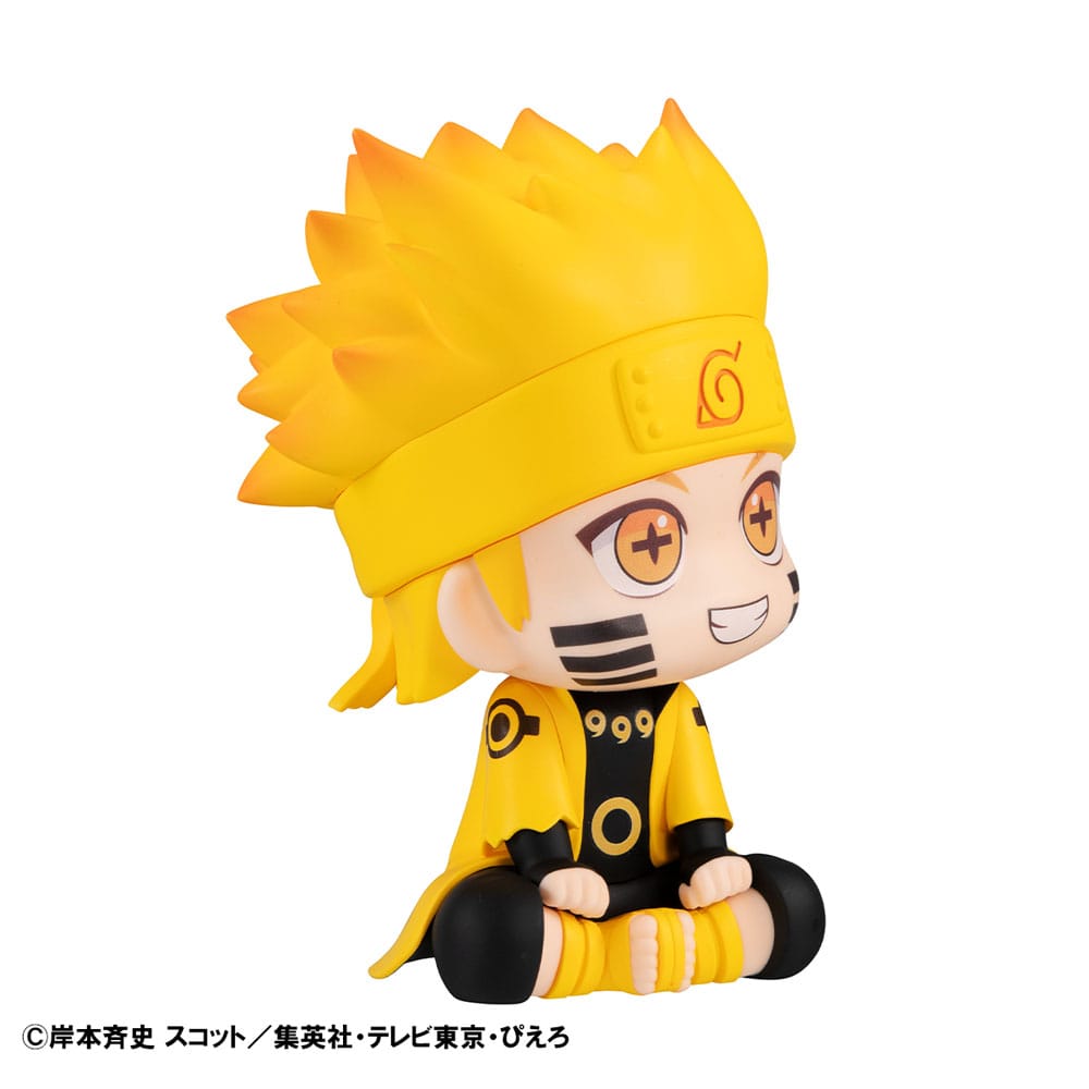 Naruto Shippuden Look Up PVC Statue Naruto Uzumaki Six Paths Sage Mode &amp; Minato Namikaze 11 cm (with gift)