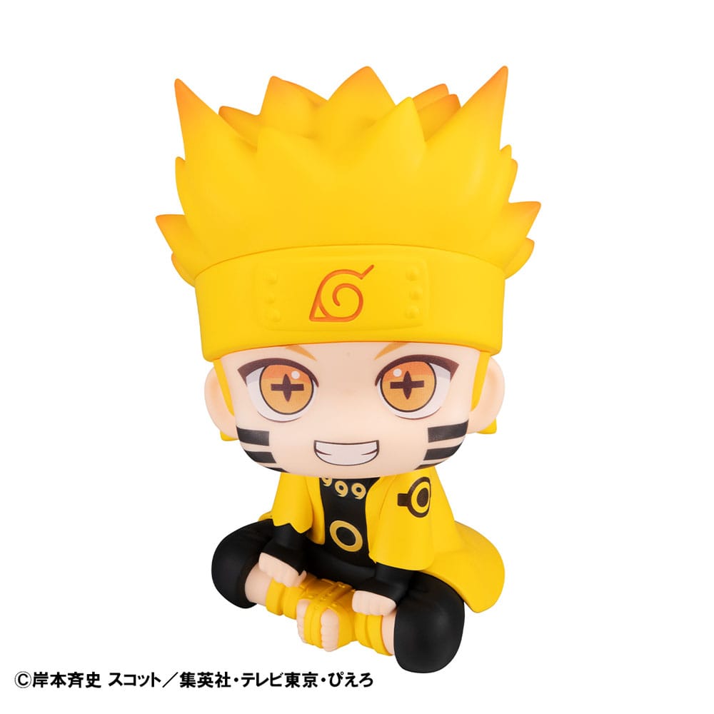 Naruto Shippuden Look Up PVC Statue Naruto Uzumaki Six Paths Sage Mode &amp; Minato Namikaze 11 cm (with gift)
