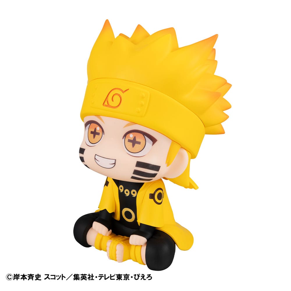 Naruto Shippuden Look Up PVC Statue Naruto Uzumaki Six Paths Sage Mode &amp; Minato Namikaze 11 cm (with gift)