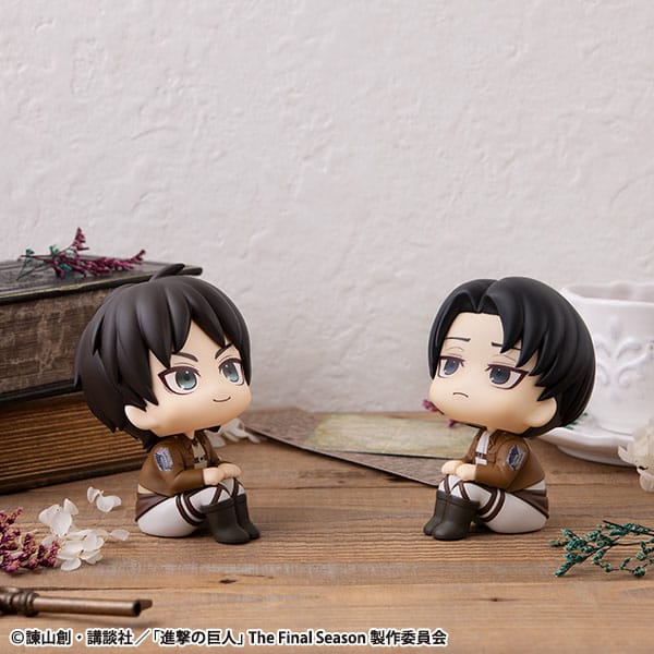 Attack on Titan Look Up PVC Statue Eren Jaeger & Levi Set (with gift) 11 cm