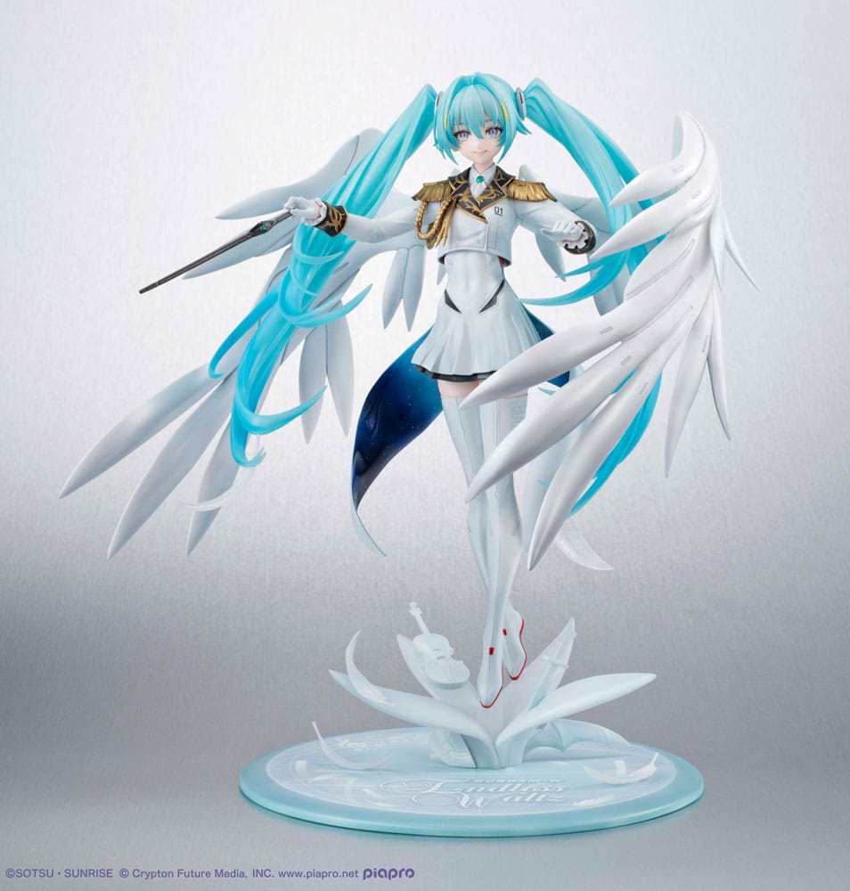 Mobile Suit Gundam x Hatsune Miku Lucrea PVC Statue Hatsune Miku x Wing Gundam Zero EW 45th Anniversary 27cm