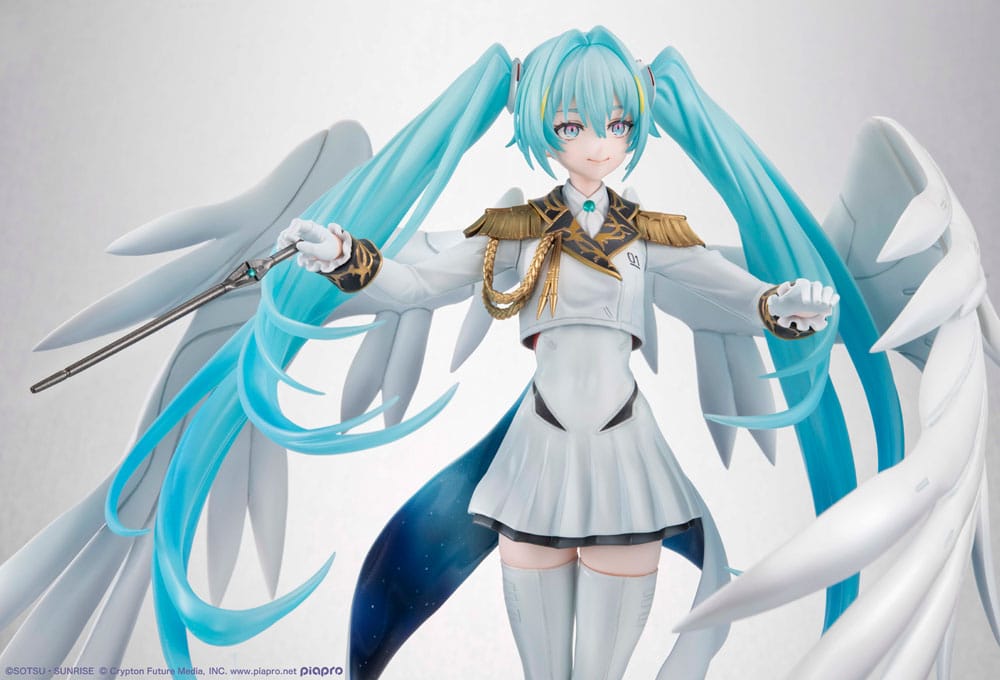 Mobile Suit Gundam x Hatsune Miku Lucrea PVC Statue Hatsune Miku x Wing Gundam Zero EW 45th Anniversary 27cm