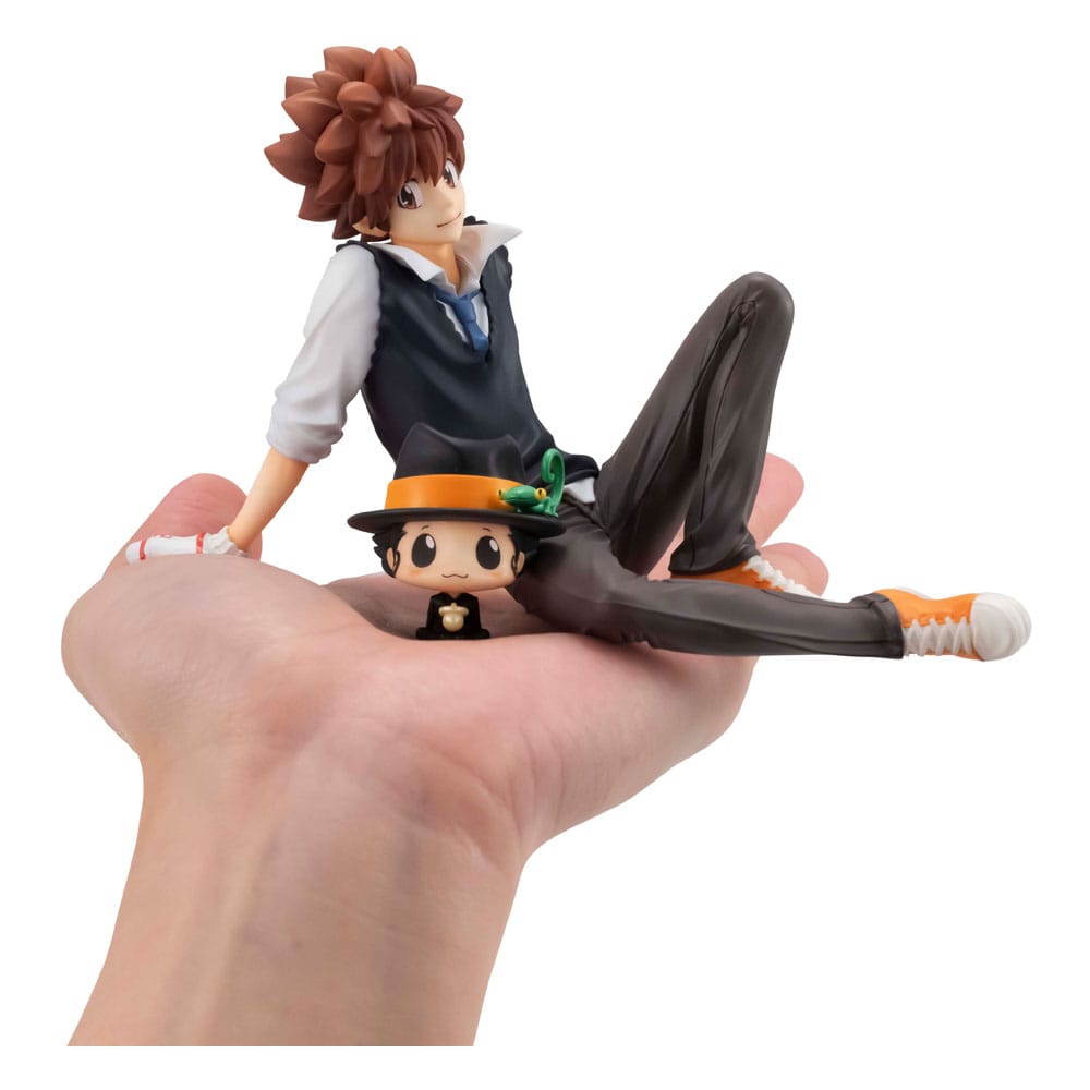 Katekyo Hitman Reborn! G.E.M. Series PVC Statue Tsuna & Reborn & Hibari & Hibird Palm Size Set 8 cm