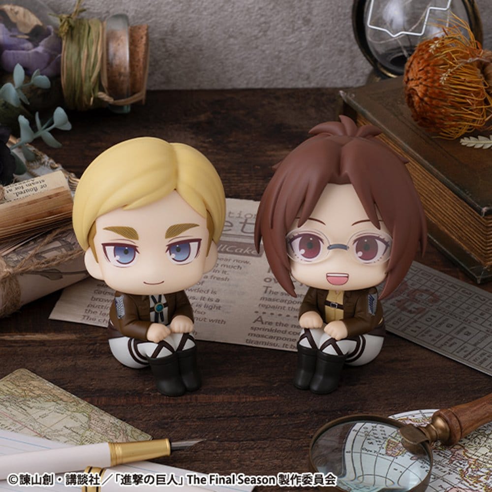 Attack on Titan Look Up PVC Statues Hange Zoe & Erwin Smith (with gift) 11 cm