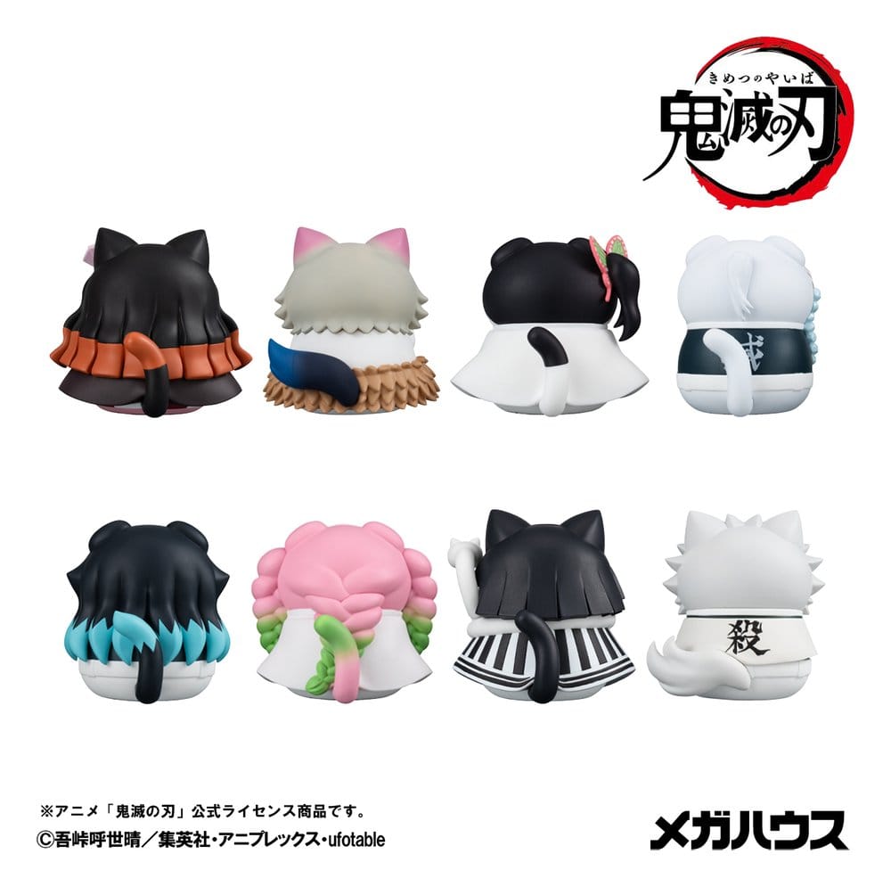 Demon Slayer: Kimetsu no Yaiba Mega Cat Project PVC Figures 8-Pack 6 cm (with gift)