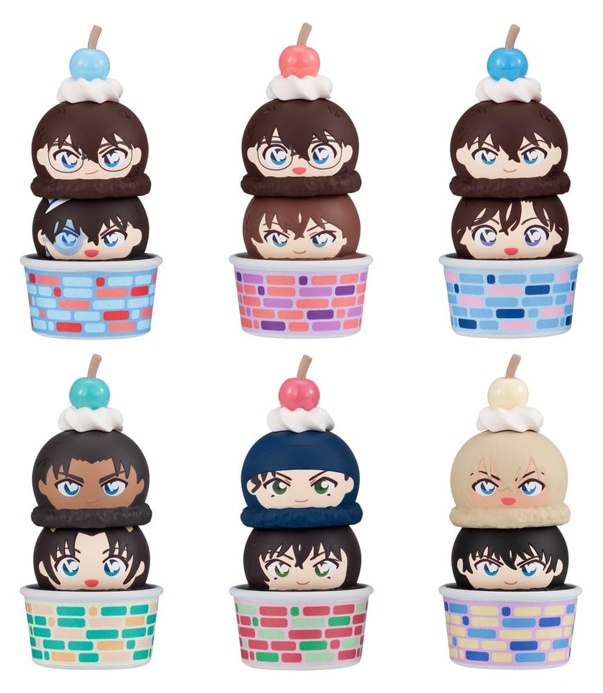 Detective Conan Tsumichen Stack up & Change Mini Figures 6-Pack 8 cm (with gift)