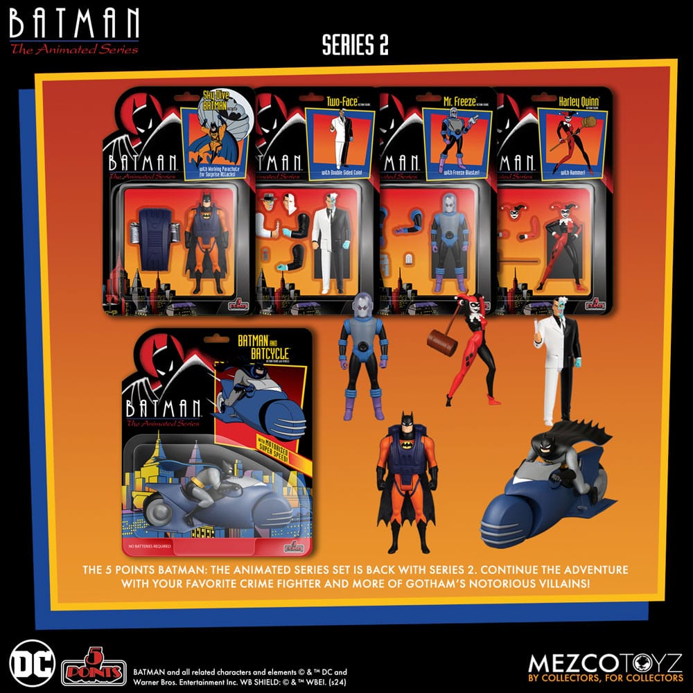 Batman: The Animated Series 2 5 Punti Action Figures Deluxe Box Set 9 cm