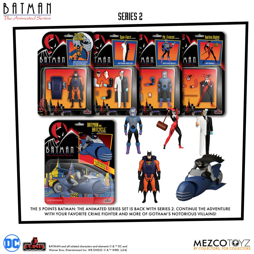 Batman: The Animated Series 2 5 Punti Action Figures Deluxe Box Set 9 cm