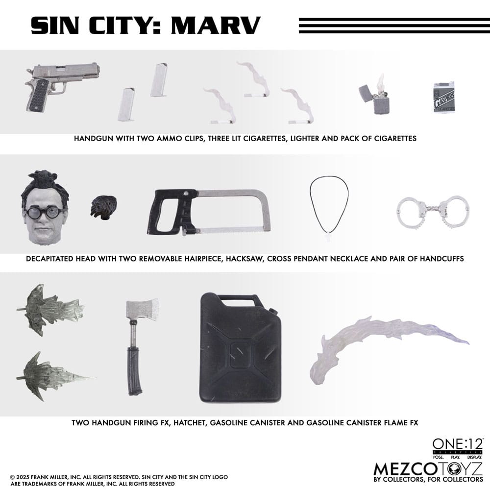 Sin City Action Figure 1/12 Marv 17 cm