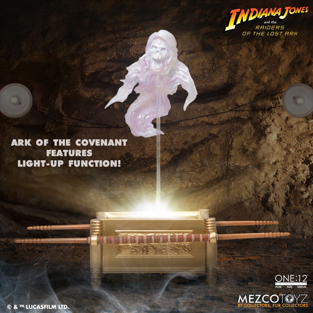 Indiana Jones Action Figure 1/12 Major Toht and Ark of the Covenant Deluxe Boxed Set 16 cm
