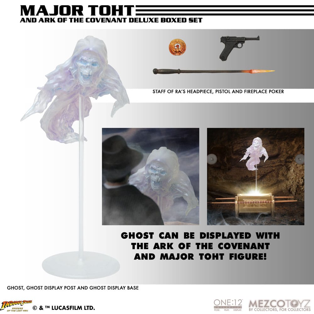 Indiana Jones Action Figure 1/12 Major Toht and Ark of the Covenant Deluxe Boxed Set 16 cm