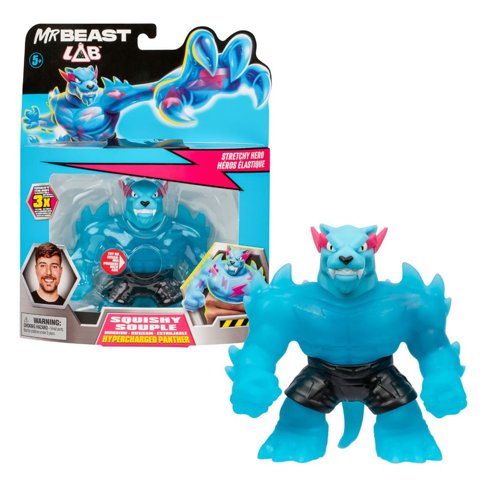 Mr. Beast Lab Goo Jit Zu Stretch Figure Pantera ipercarica 11 cm