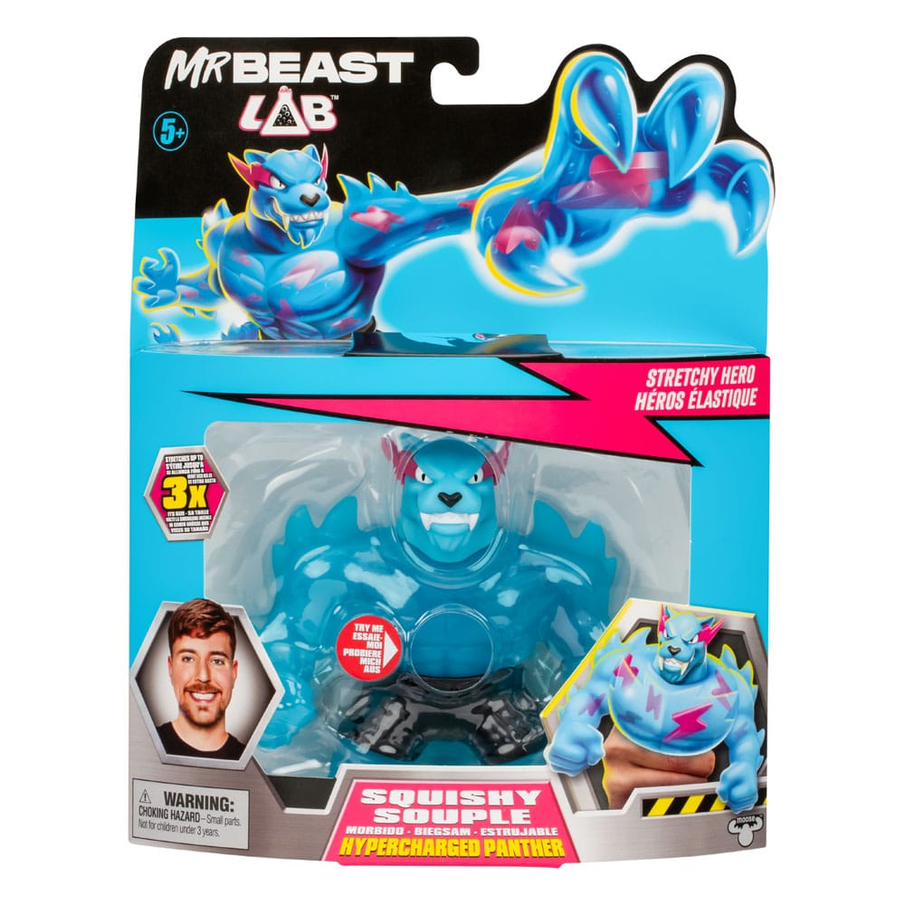 Mr. Beast Lab Goo Jit Zu Stretch Figure Pantera ipercarica 11 cm