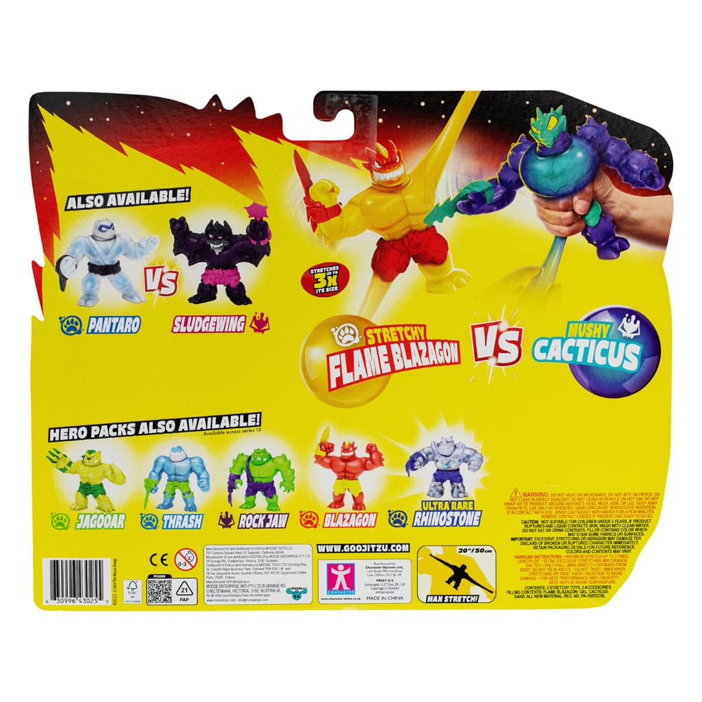 Heroes of Goo Jit Zu Meteor Madness Stretch Figures 2-Pack Flame Blazagon vs. Cacticus 13 cm